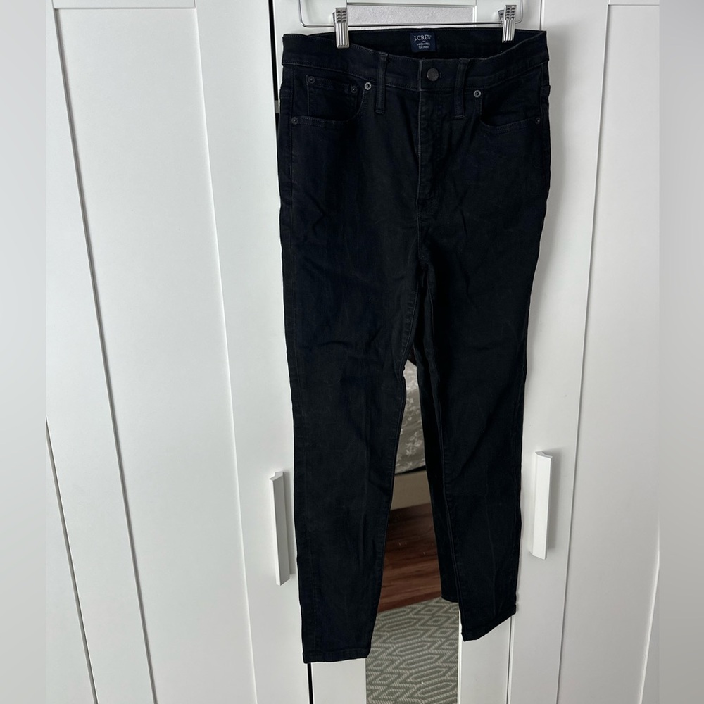 J. Crew Skinny Jeans in Black Wash High Rise Skinny Women’s 30